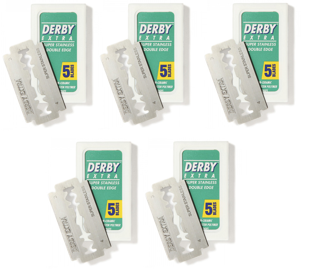 Derby Extra Double Edge Razor Blades, 5 Count (5 Pack)