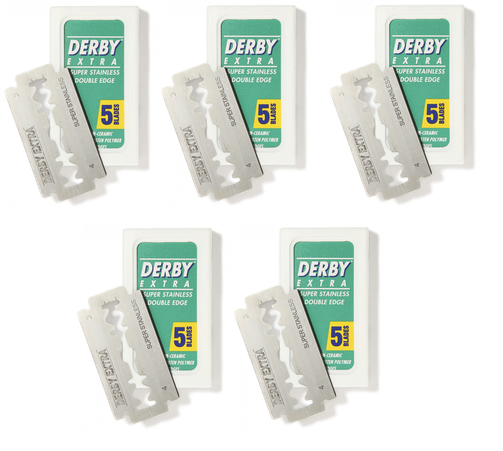 Derby Extra Double Edge Razor Blades, 5 Count (5 Pack)