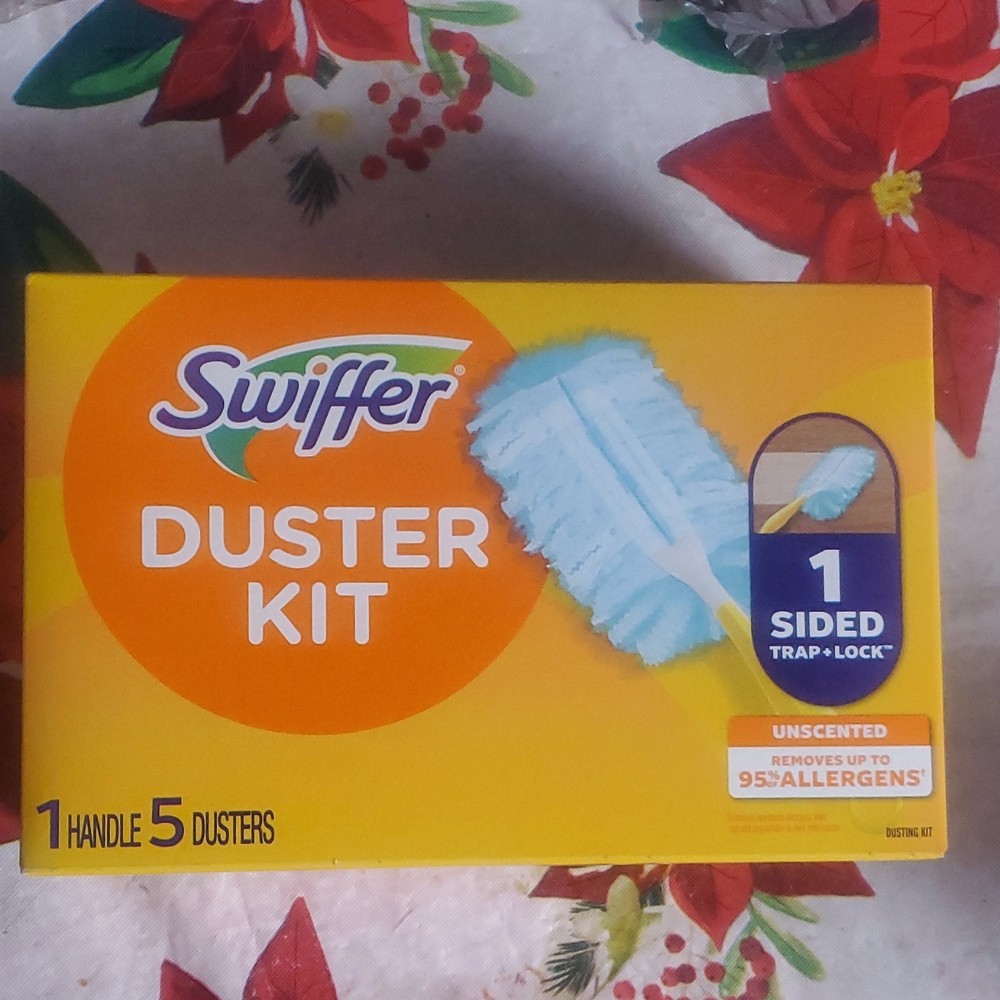 Swiffer Duster Kit 1-Sided Trap+Lock Blue Yellow Includes 5 Dusters Pack