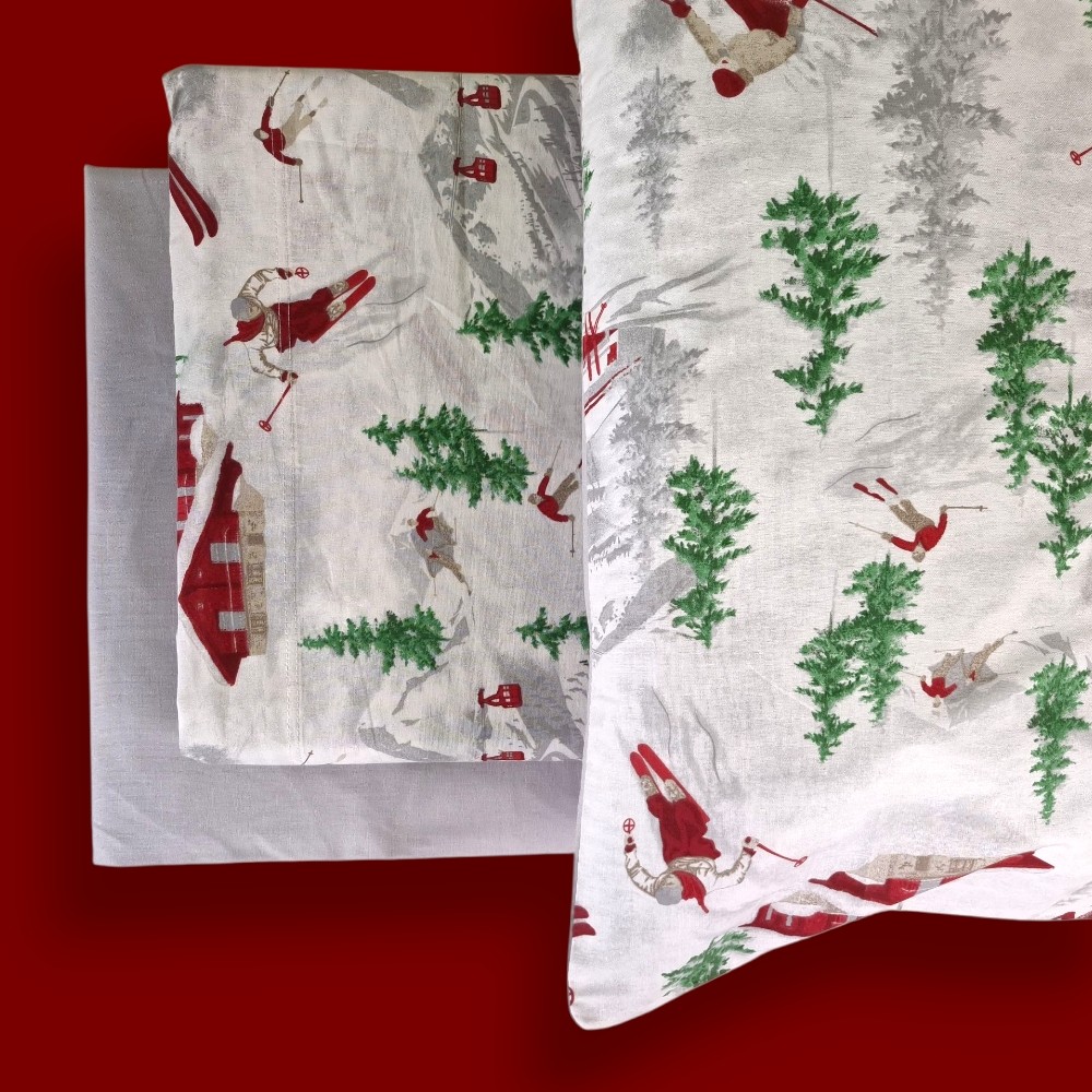 North Pure Cotton Sheet Set - Baite e Sciatori