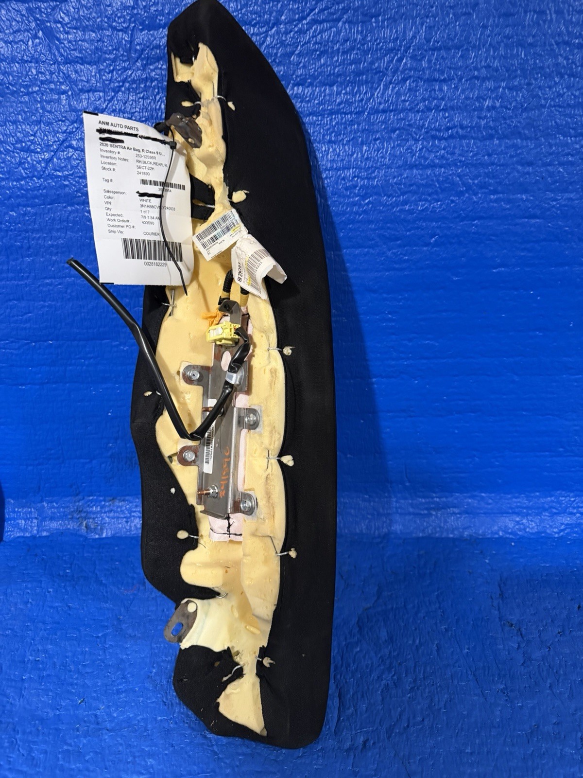 2020-2021-2022-2023-2024-2025-Nissan sentra Passenger Rear Seat airbag