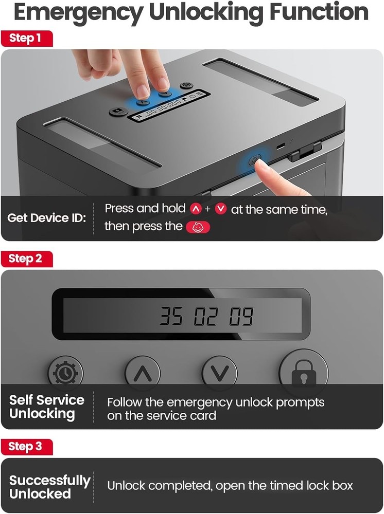 Secure Timed Locking Safe for Electronics and Medicine - Enhances Focus