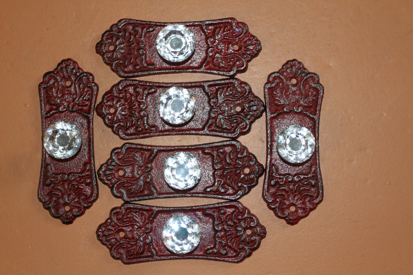 Antique Style Drawer Pull Crystal Look Glass Knob, HW-107 Free 2 Day Shipping