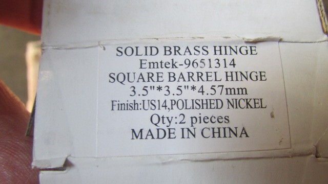 Ne Emtek 9651314 Solid Brass / Polished Nickle Hinge