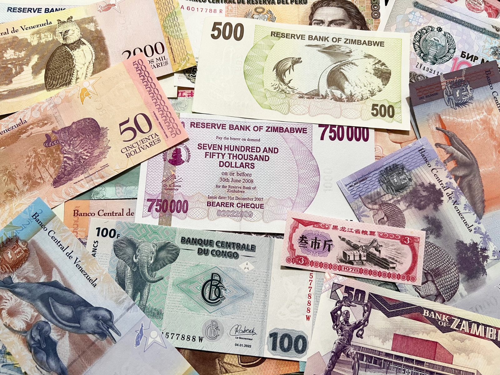 108 Banknote Lot 100+ Year Old Notes & Modern World Paper Money Set Currency