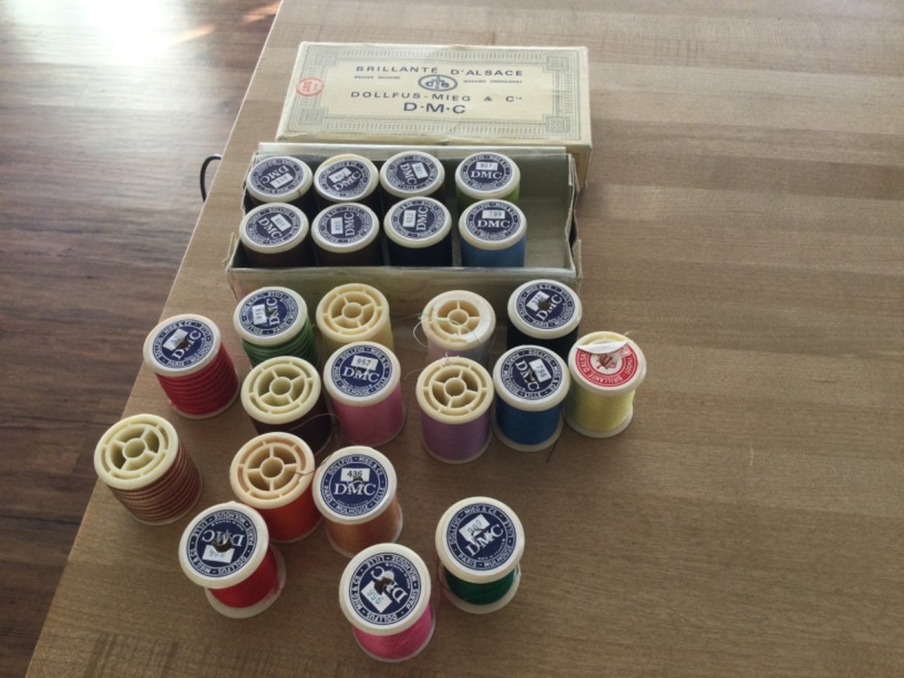 DMC Thread 8 new 16 usedSpool Multi Color Dollfus—Mieg