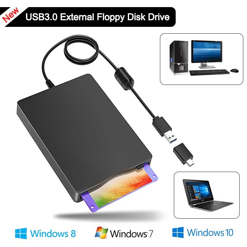 External 3.5" 144MB Floppy Disk Drive Portable USB Floppy Reader