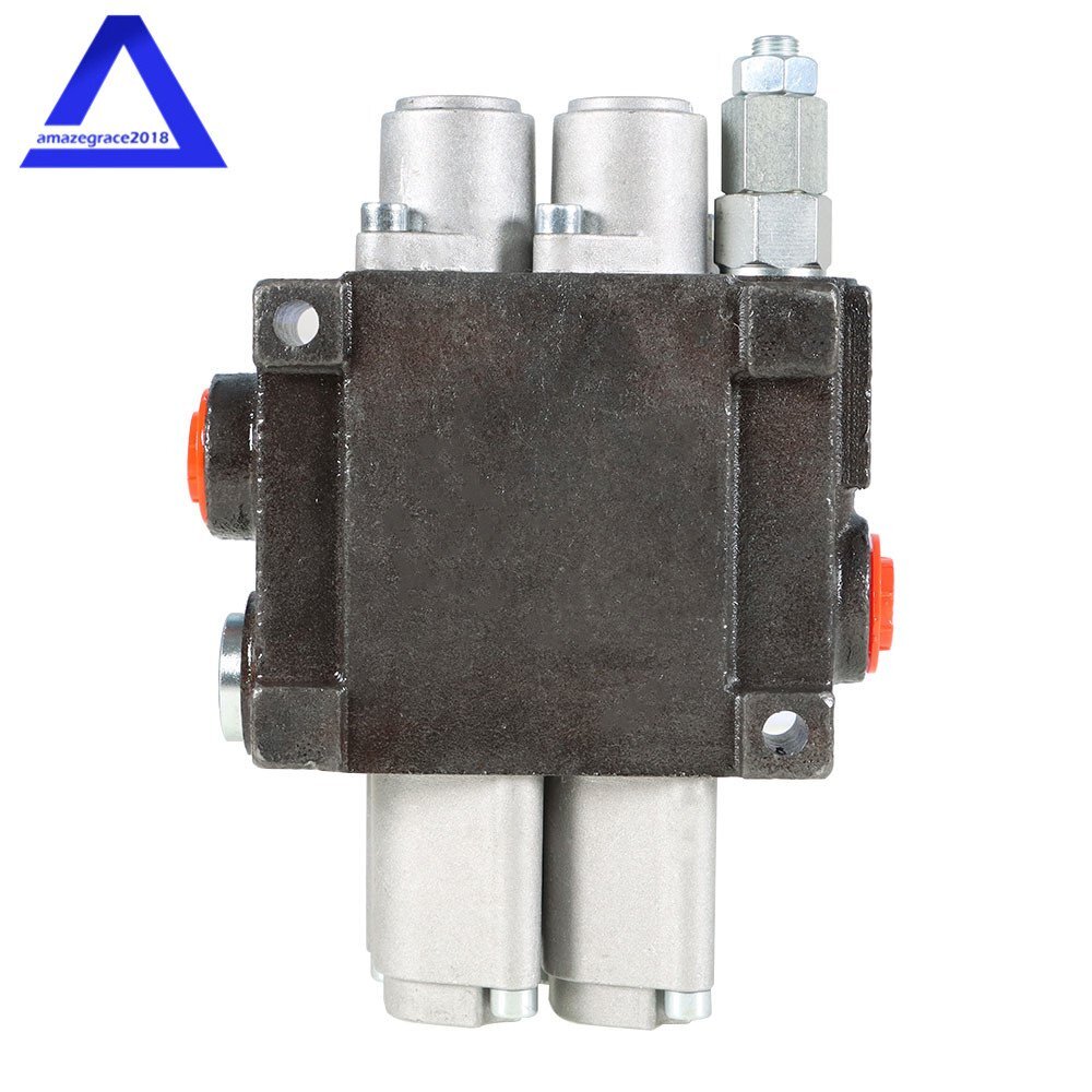 2 Spool Hydraulic Monoblock Double Acting Control Valve 11GPM SAE Ports 3625 PSI