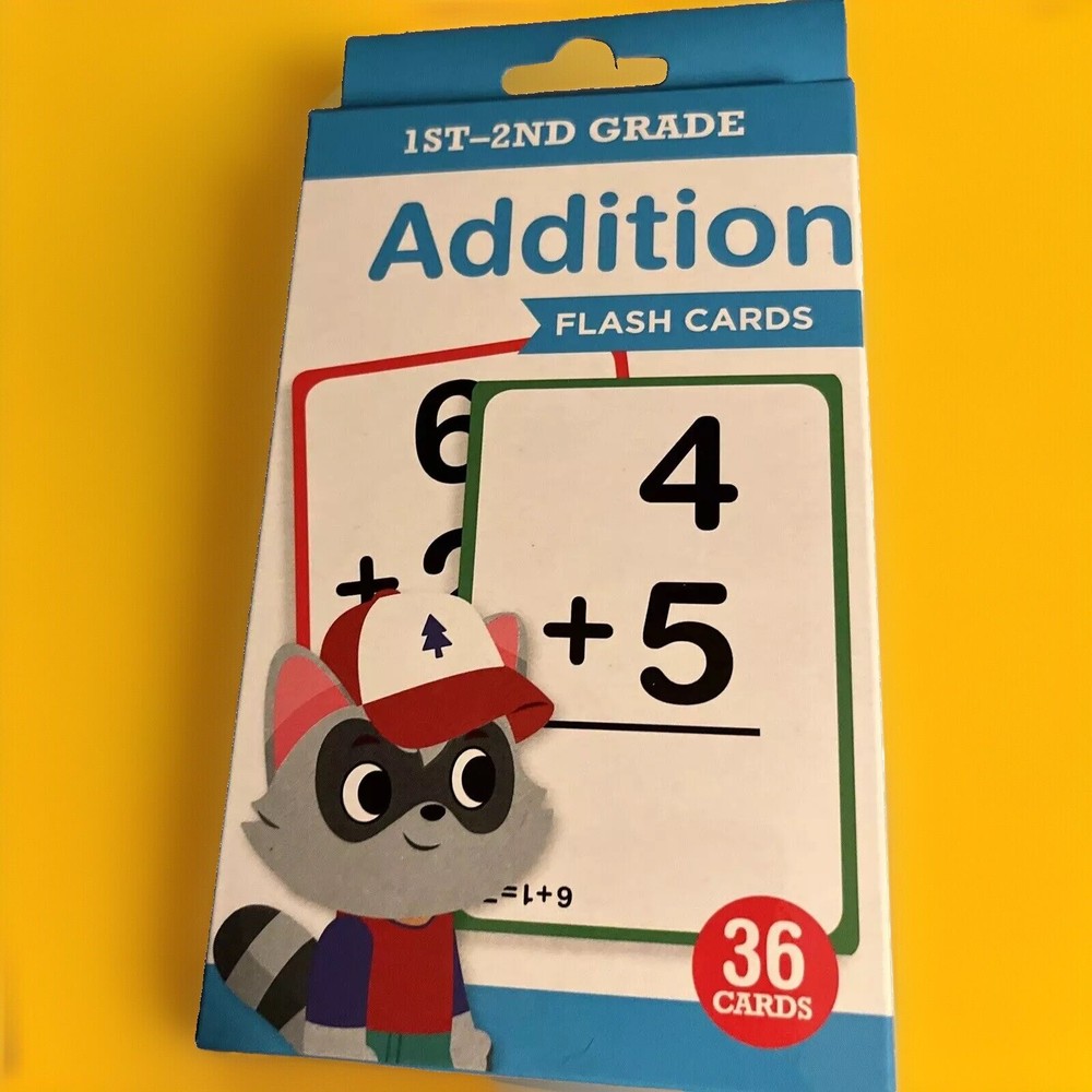 Flash Cards Addition 36 Count First Second Grade Kids Educational School Supply