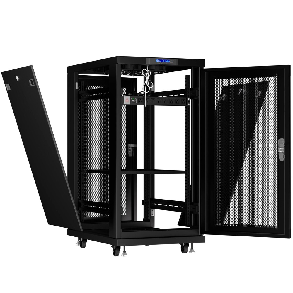Sysracks 27U 32'' Deep IT Network Data Server Rack Cabinet Mesh Vented Door