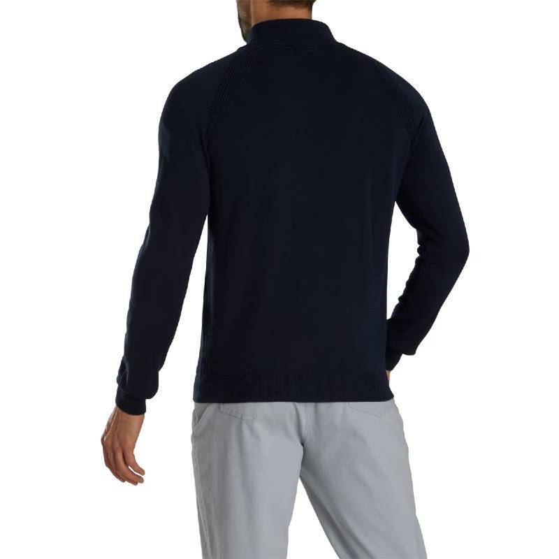 NEW FOOTJOY drirelease PERFORMANCE 1/2 ZIP PULLOVER SWEATER, NAVY, LARGE