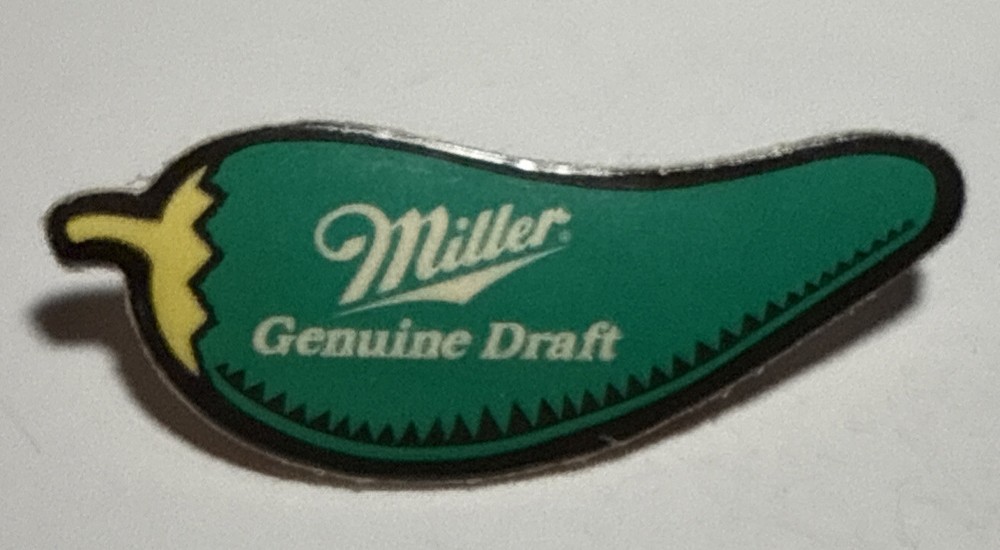 Vintage Miller Genuine Draft Pepper Lapel Pin E10