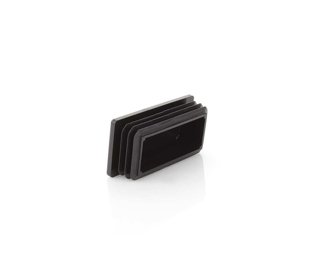 10 x Louver plugs rectangular tube 40 x 80 mm rectangle anthracite end caps