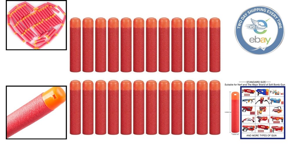 60-Pack Mega Dart Refill Set - Compatible with N-Strike Mega Series