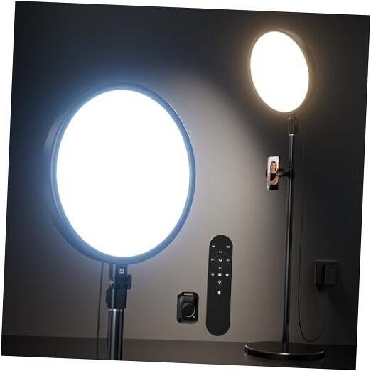 Large Ring Light with 79" Stand, 6500K Professional Full-Screen Big Ring