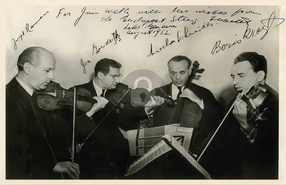 Budapest String Quartet Signed Autograph Photo Postcard COPY