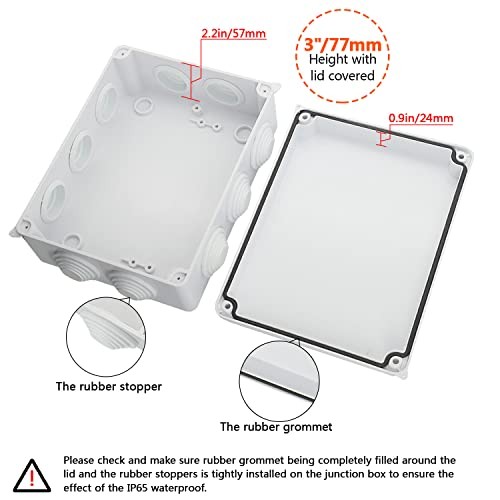 IP65 ABS Plastic Dustproof Waterproof Junction Box Universal Electrical