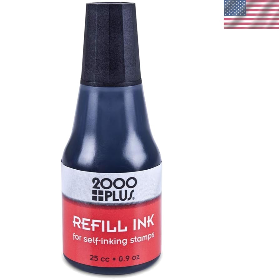 Cosco Black Stamp Ink Refill (25 mL) - Professional Quality Self-Inking Solution