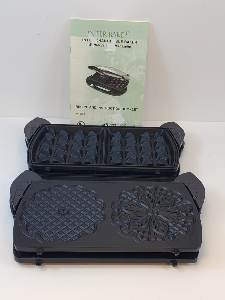 VillaWare InterBake3 Multi Baker 4-Square Replacement OEM Pizzelle Iron Plates