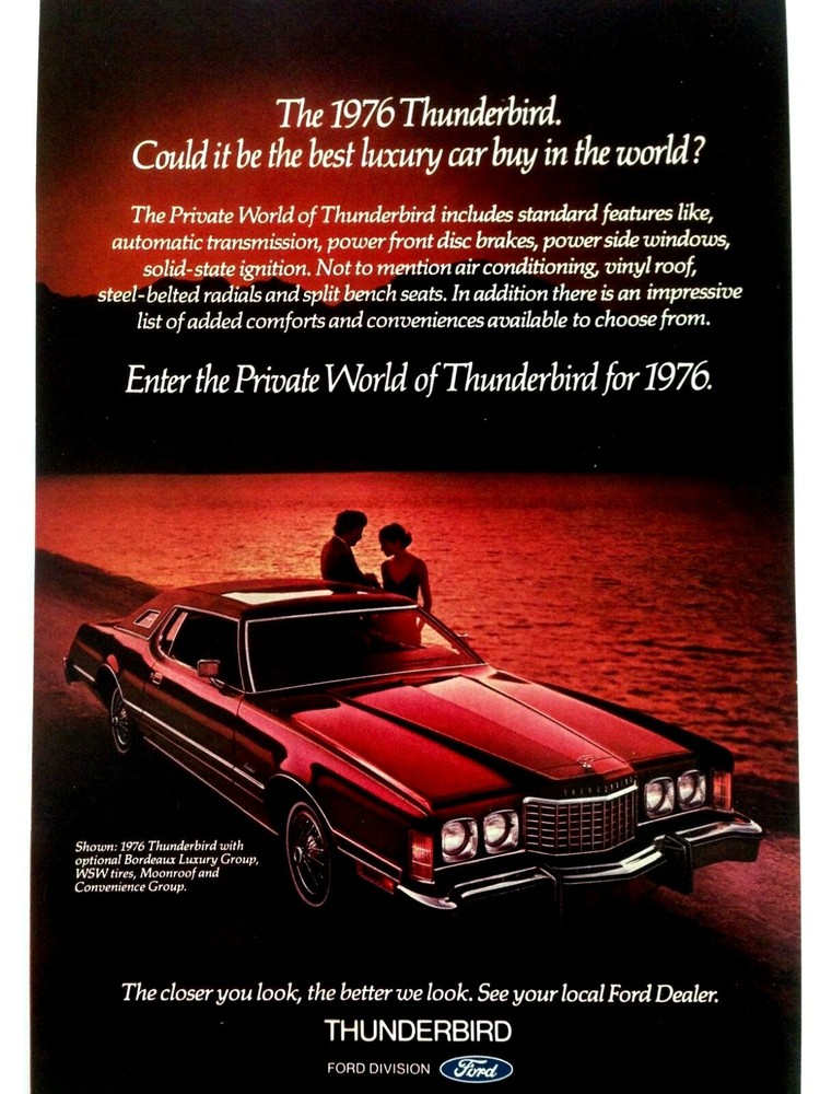 1976 Ford Thunderbird Print Ad