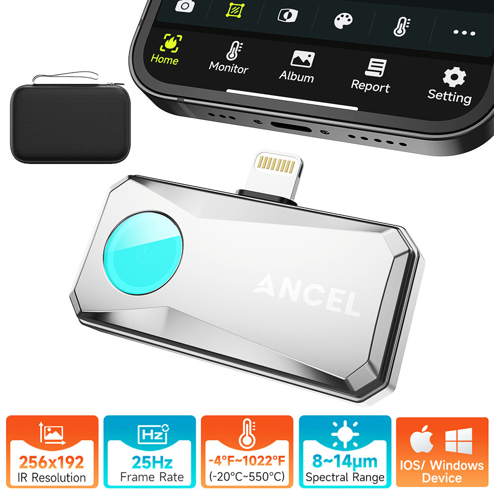 USB Type-C Thermal Imaging Camera 256x192 IR for iPhone & Windows Tablet Laptop