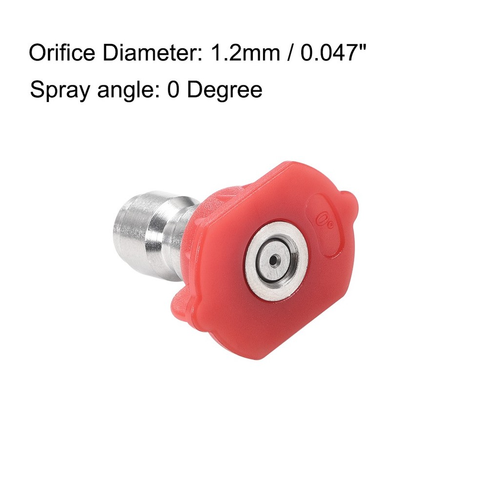 Ron for Pressure Nozzle Tip Spray, 1/4" 2pcs (0 Degrees, 1.2mm Diameter
