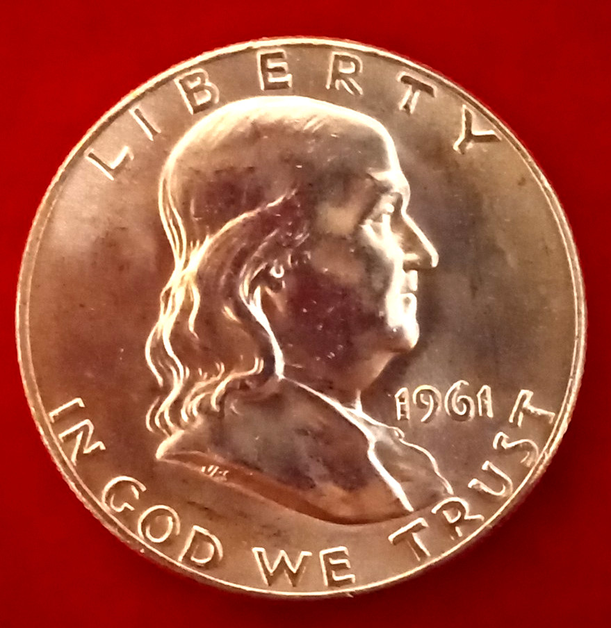 1961-D 50C Benjamin Franklin Half Dollar - Extra Fine Condition - Beautiful