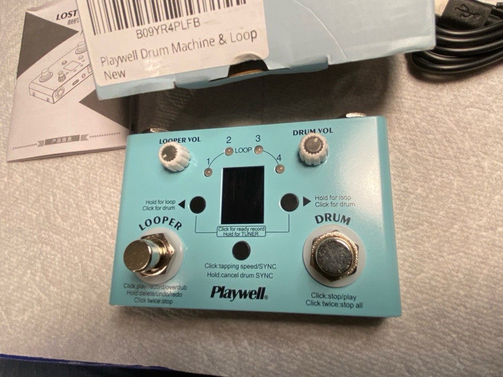 Playwell Lost Tempo Loop/ Drum Machine Guitar Pedal
