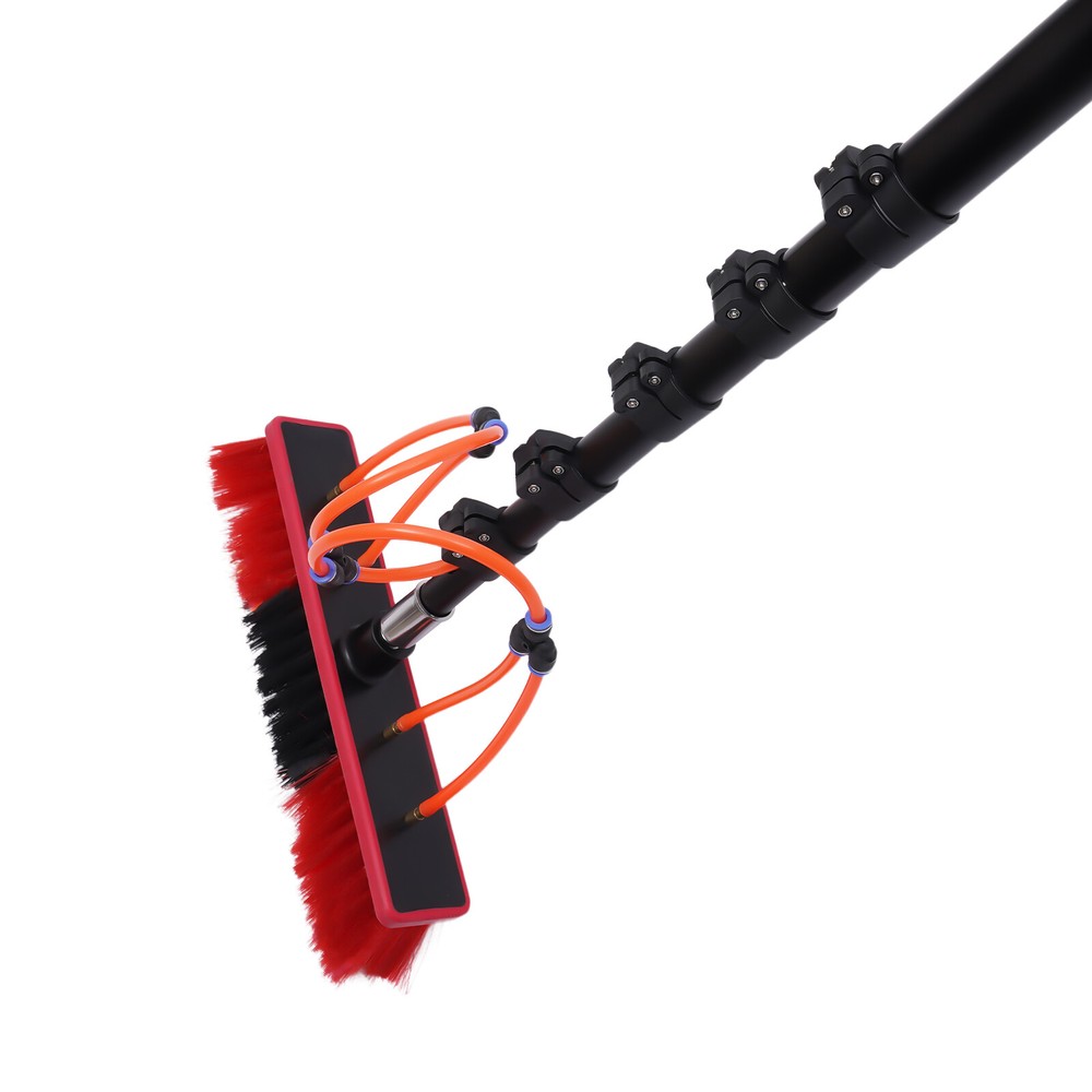 24ft Water Fed Pole Cleaning Brush Tool For Window Solar Panel Clean Washing