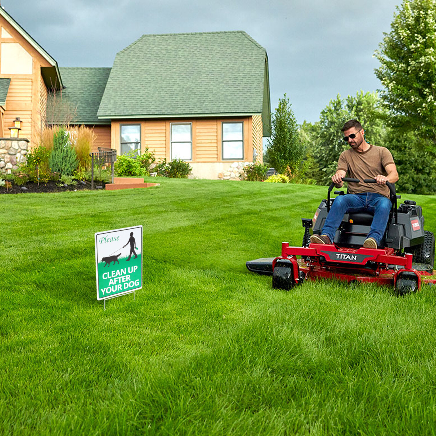Clean Up After Your Dog Sign Metal Stake Clean Up After Pet Warning Lawn Signs