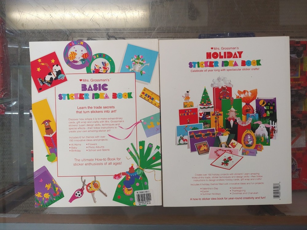 Mrs. Grossman's Holiday/Basic Sticker Idea Book lot of 2 (Basic/Design Lines)