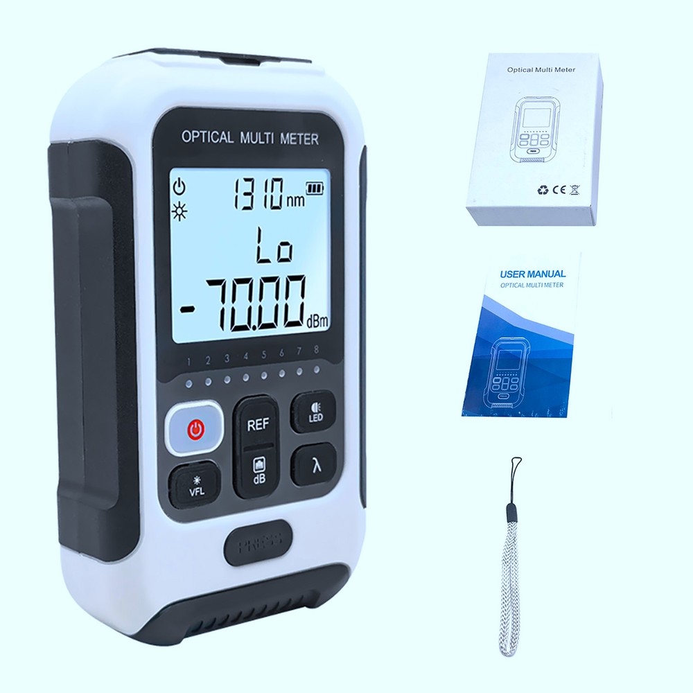 Optical Fiber Power Meter White Fiber Optic Tester For Communication Engineering