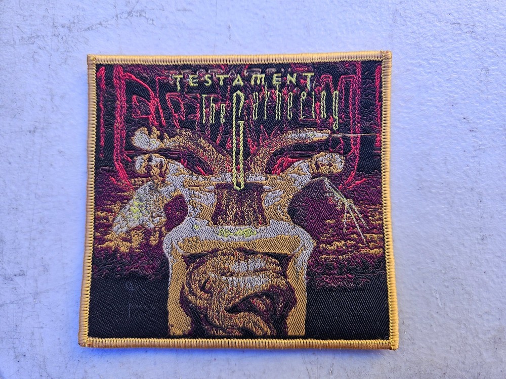 TESTAMENT, THE GATHERING, SEW ON GOLDEN BORDER WOVEN PATCH
