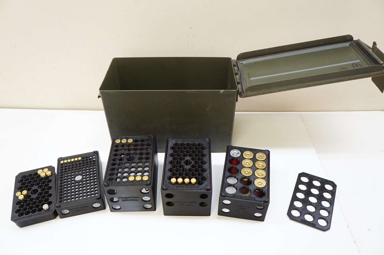 AmmoBlox Ammo Can Bullet Storage Solution 9mm, 22, .38, 40 caliber, 12 gauge