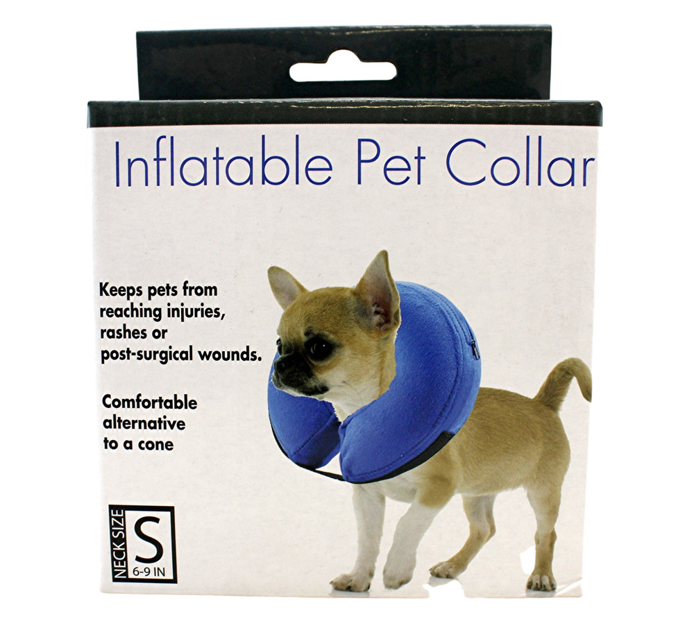 Comfortable & Adjustable Inflatable Pet Collar Alternative to Cone Shaped Small