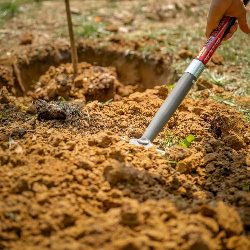 Pro-Lite Carbon Steel Digging Fork, Red