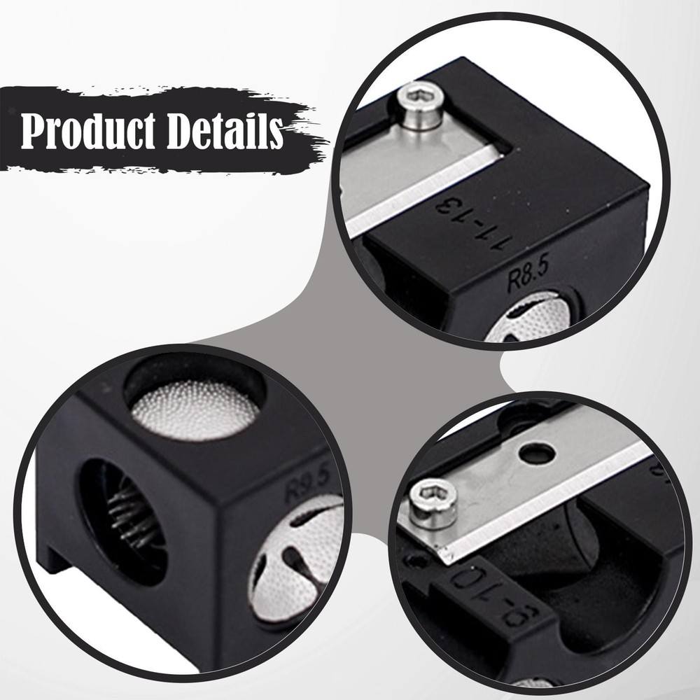 13 in 1 Pool Cue Tip Shape Billiard Pool Cue Tip Tool Multifunction Grinde