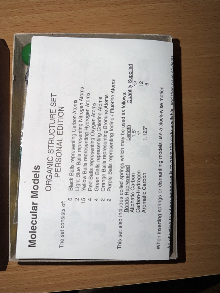 Molecular Model Organic Structure Set Personal Edition