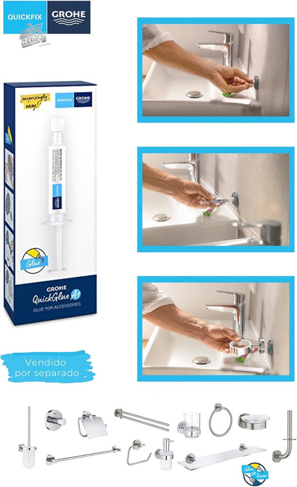 Quickglue A1, Single Syringe for Accessories With Single Fixing Point, Temp