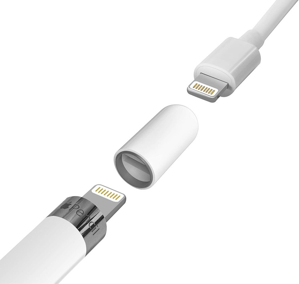 (2 pack)TechMatte 2-in-1 Cap Charging Adapter for Apple Pencil (1st Gen)
