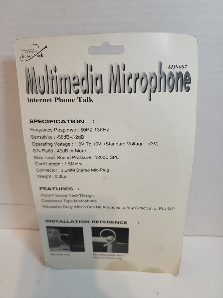 Gooseneck Multimedia Microphone Internet Phone Talk, MP-007