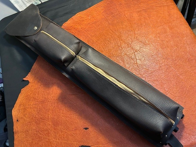 Randy Cantrell Envelope Style Custom Pool Case 2x4 Dark Chocolate Leather