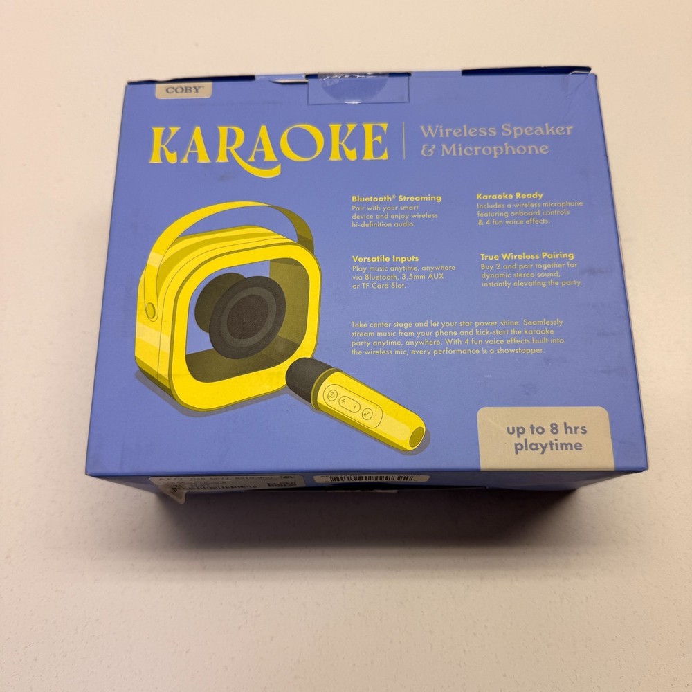 COBY Karaoke Wireless Speaker & Microphone Set NEW