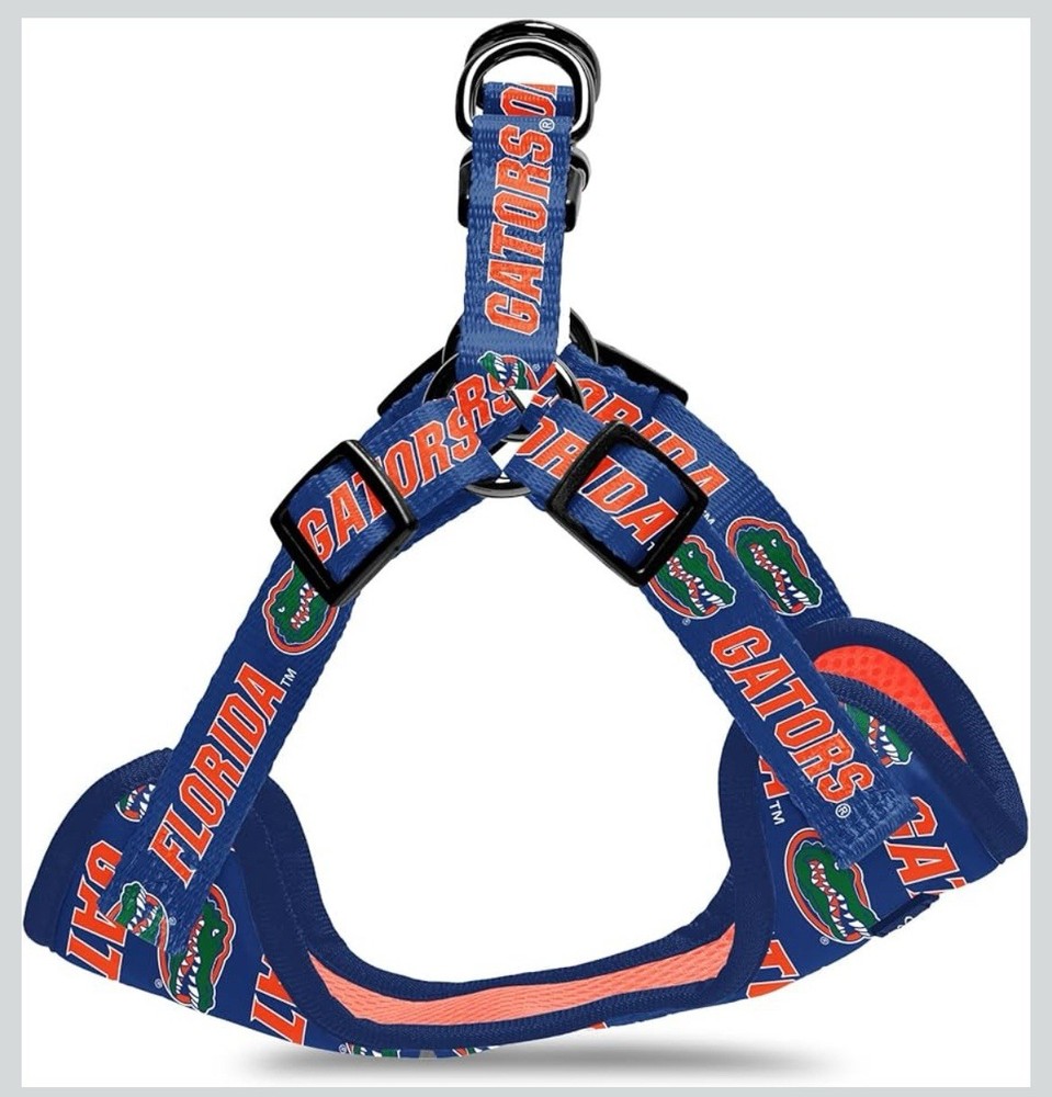 NCAA Adjustable Officially Licensed Dog Step-in Harness Medium Florida Gators