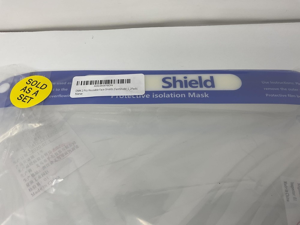 OMK 2 Pcs Reusable Face Shields (FaceShield_S_2Pack)