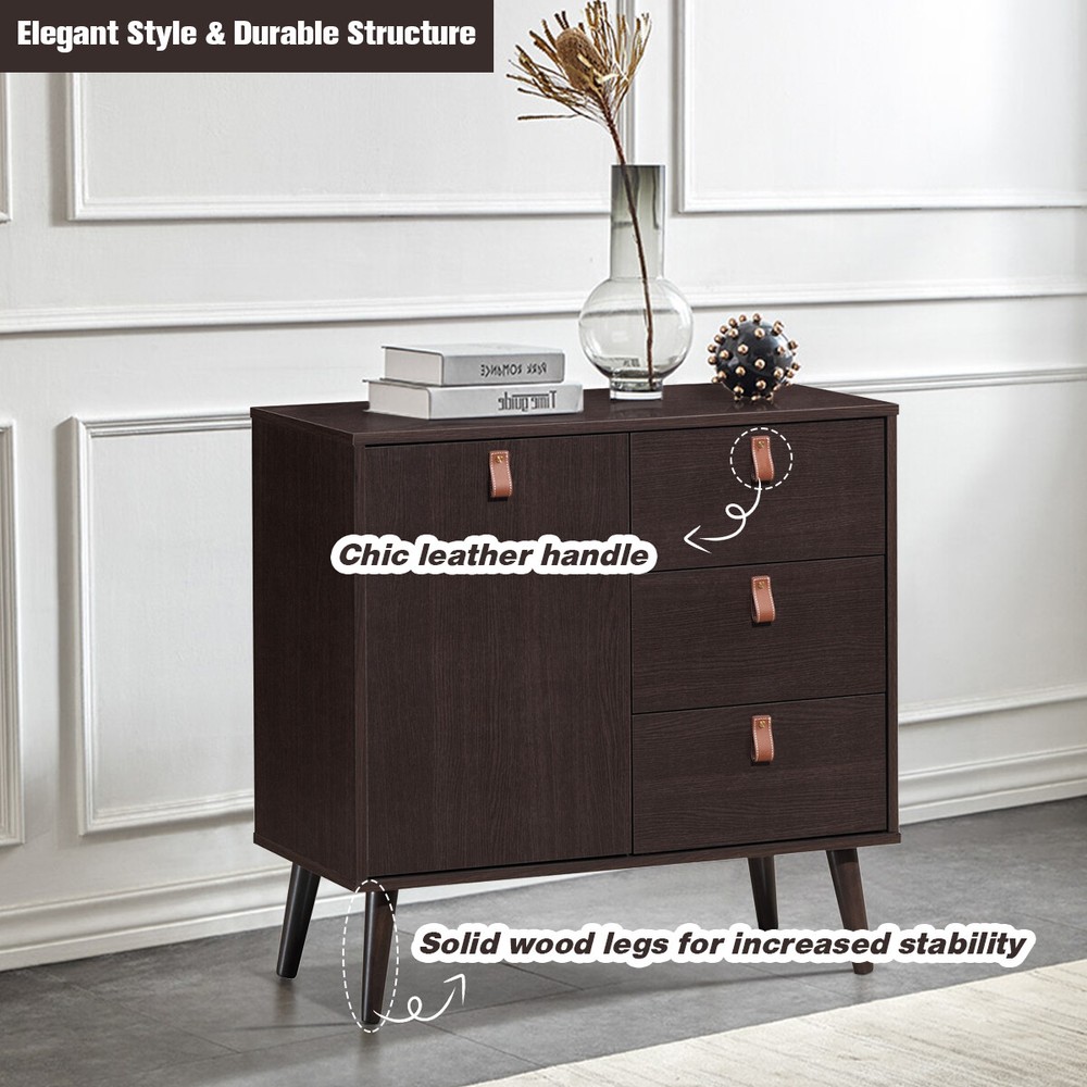 3-Drawer Sideboard Cabinet for Storage& Display Entryway Table Buffet Table