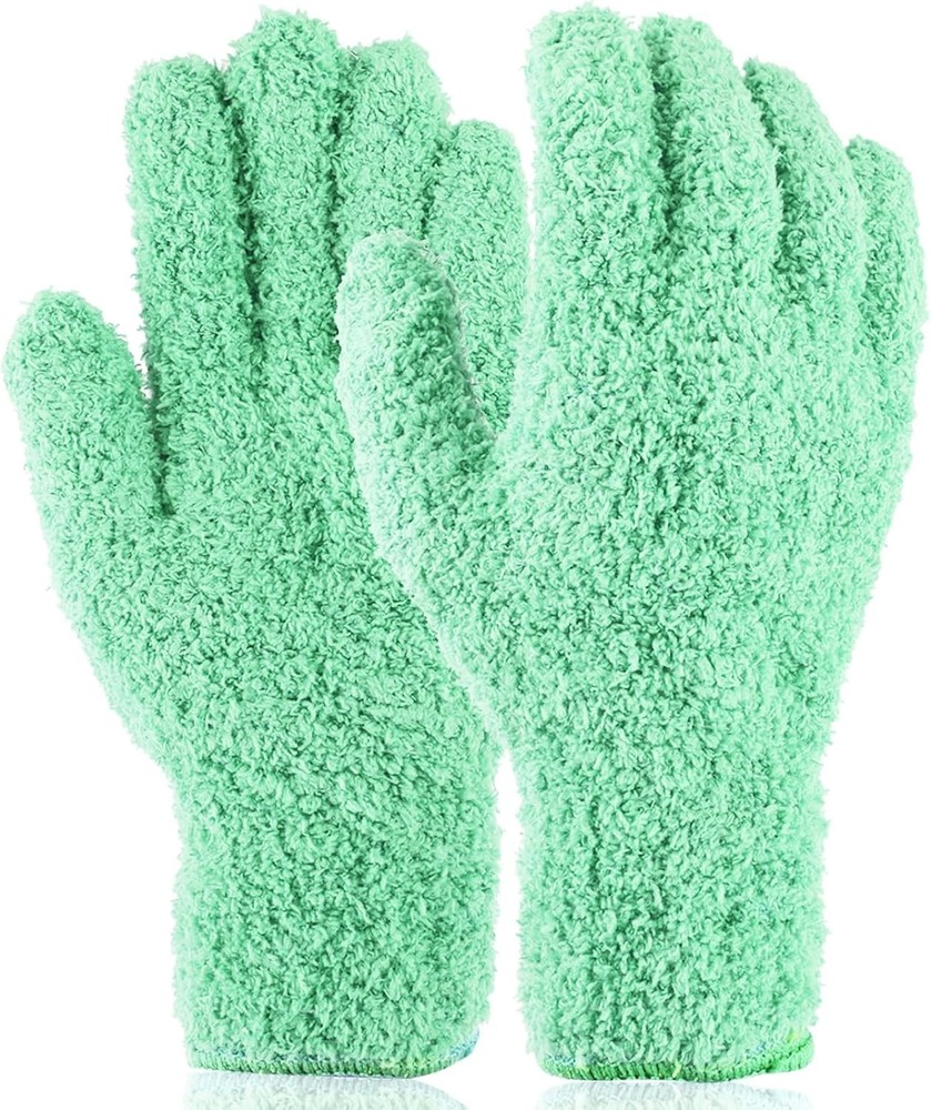 Plant Dusting Gloves, Microfiber Dusters for Cleaning Kitchen