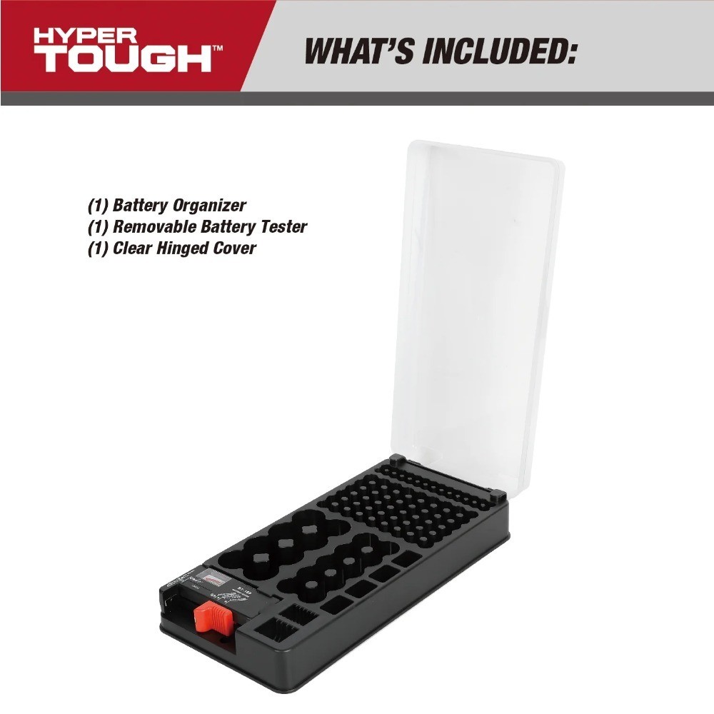 Universal AA AAA Battery Organizer and Tester Storage Case Box with Voltage