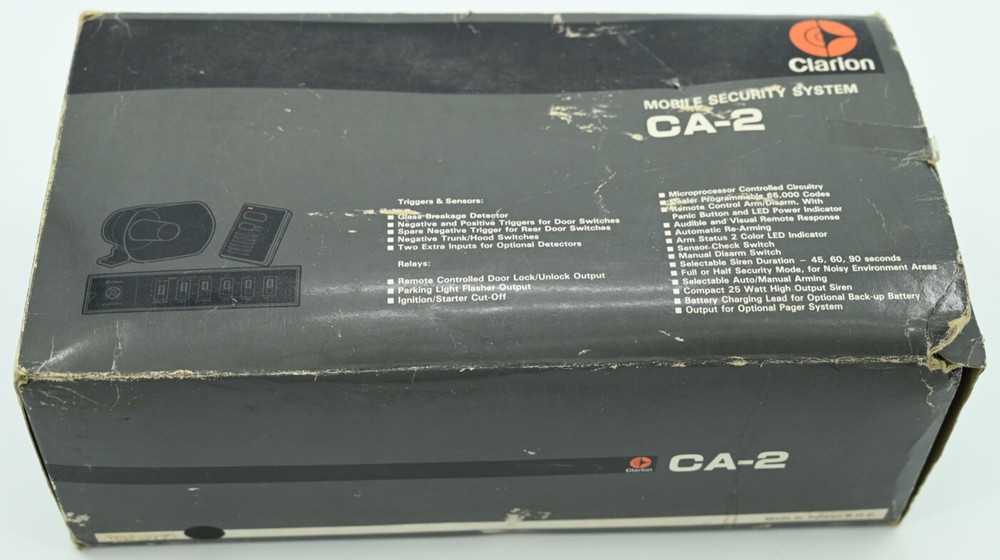 RARE Vintage CLARION Mobile Security System Model CA-2 NEW in Box