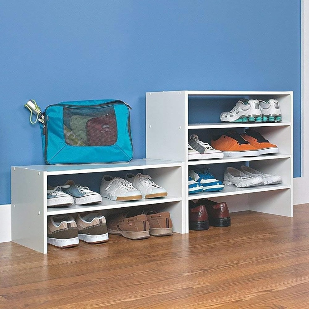 Stackable 24in Wide Horizontal Organizer Rectangular White